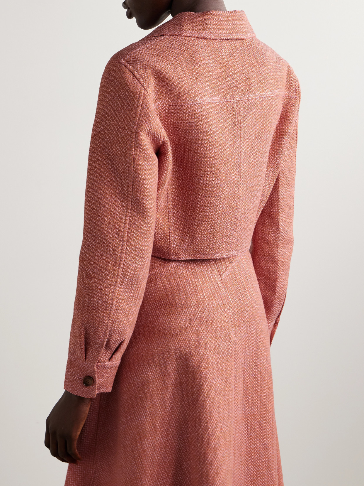 Emilia Wickstead Nics Cropped Cotton-blend Tweed Jacket In Multi