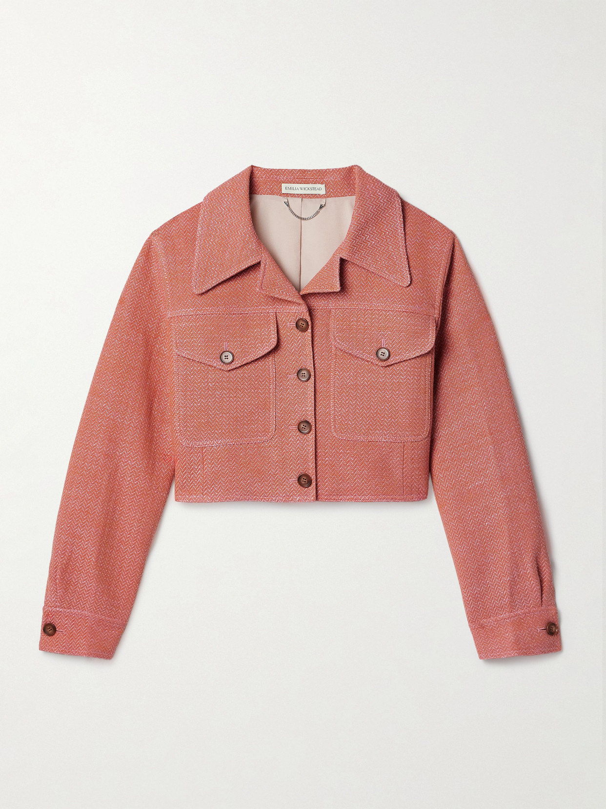 Emilia Wickstead - Nics Cropped Cotton-blend Tweed Jacket - Multi