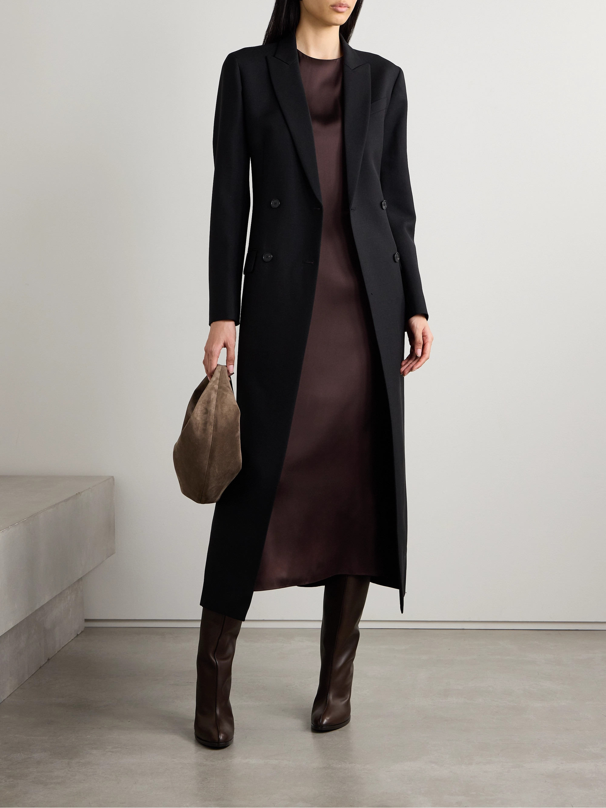 Veronica De Piante Alessia washed silk midi dress