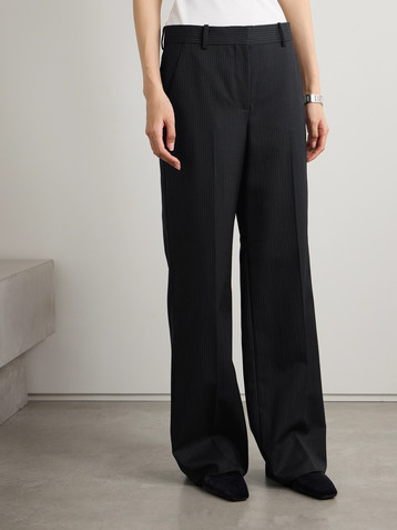 Veronica De Piante Anya pinstriped wool wide-leg pants
