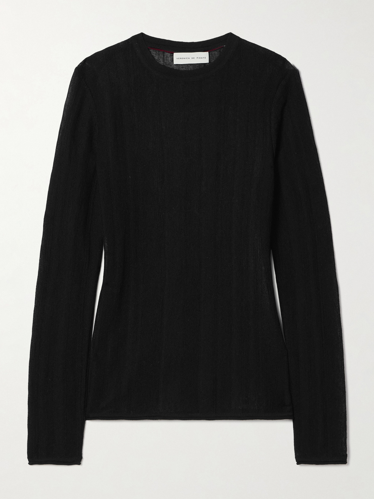 Veronica De Piante Alise Ribbed Wool Jumper In Black
