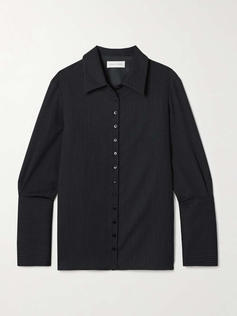 Veronica de Piante Livia Pinstriped Wool Shirt