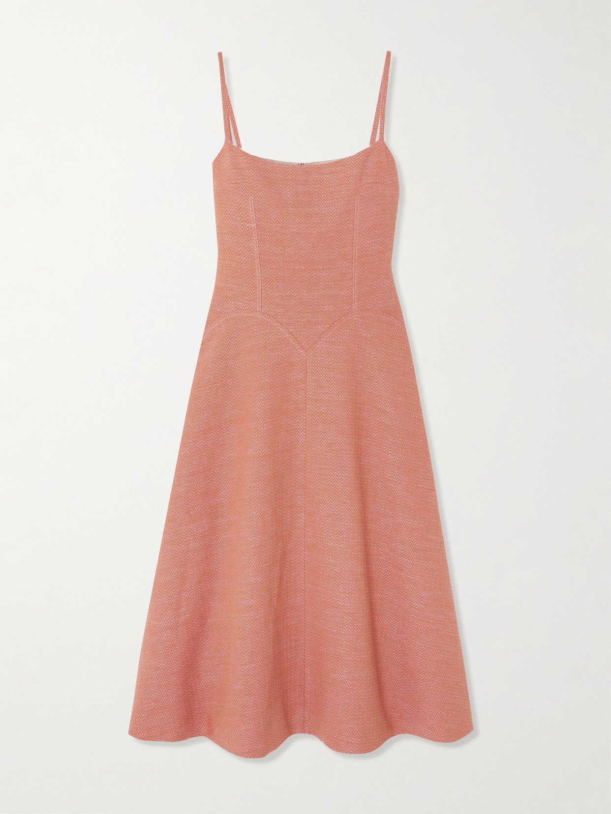 Emilia Wickstead - Esha Cotton-blend Tweed Midi Dress - Pink