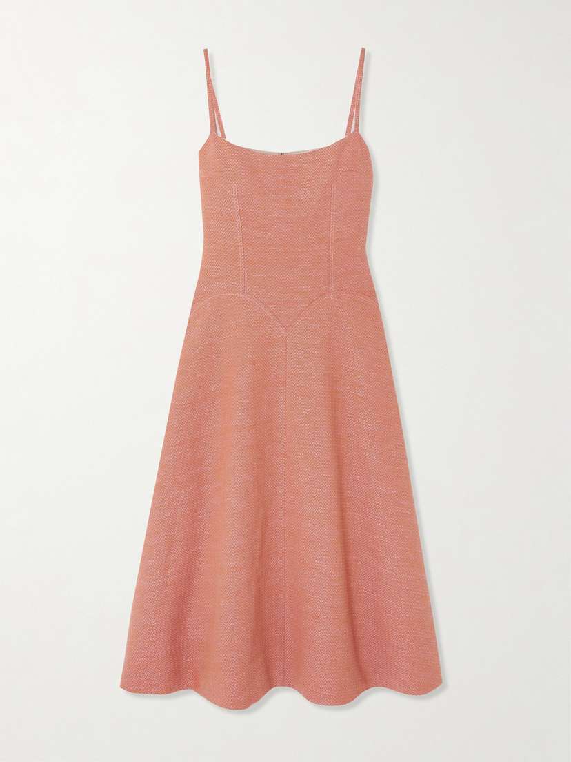 Emilia Wickstead Cotton-blend Tweed Midi Dress