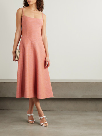 Emilia Wickstead Cotton-blend tweed midi dress