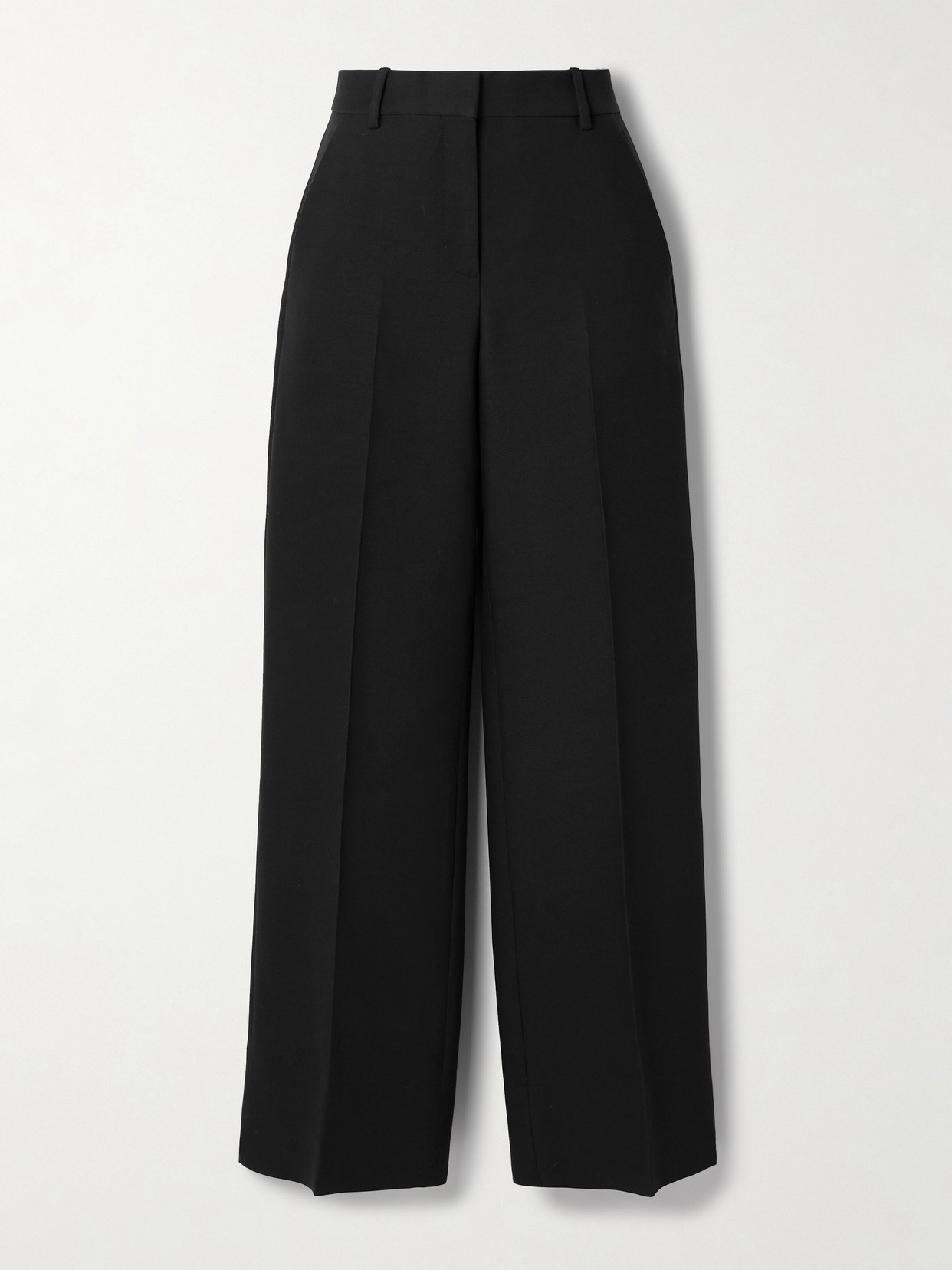 Veronica De Piante Riley Wool Straight-leg Pants In Black