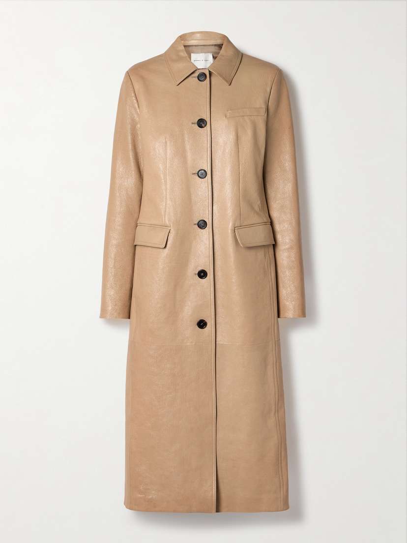 Veronica de Piante Kate Textured-leather Coat