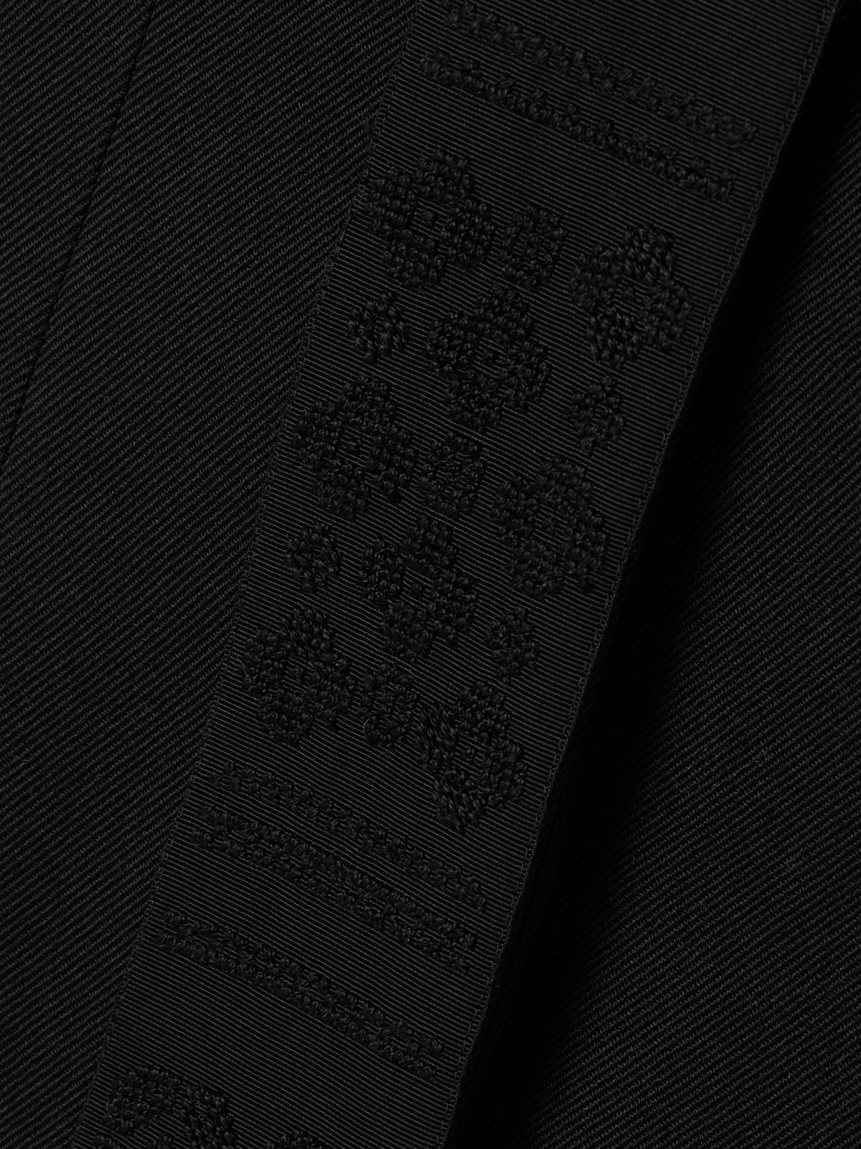 Gia Embroidered Grosgrain-Trimmed Wool-Twill Vest