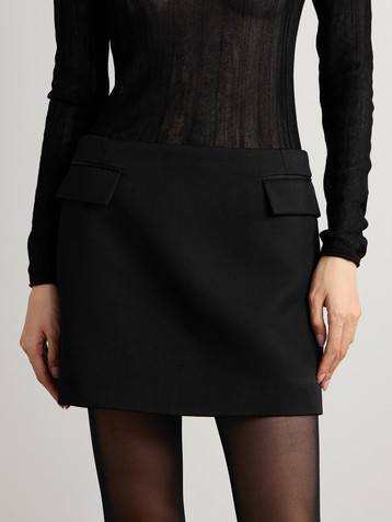 Veronica De Piante Cecily wool-twill mini skirt