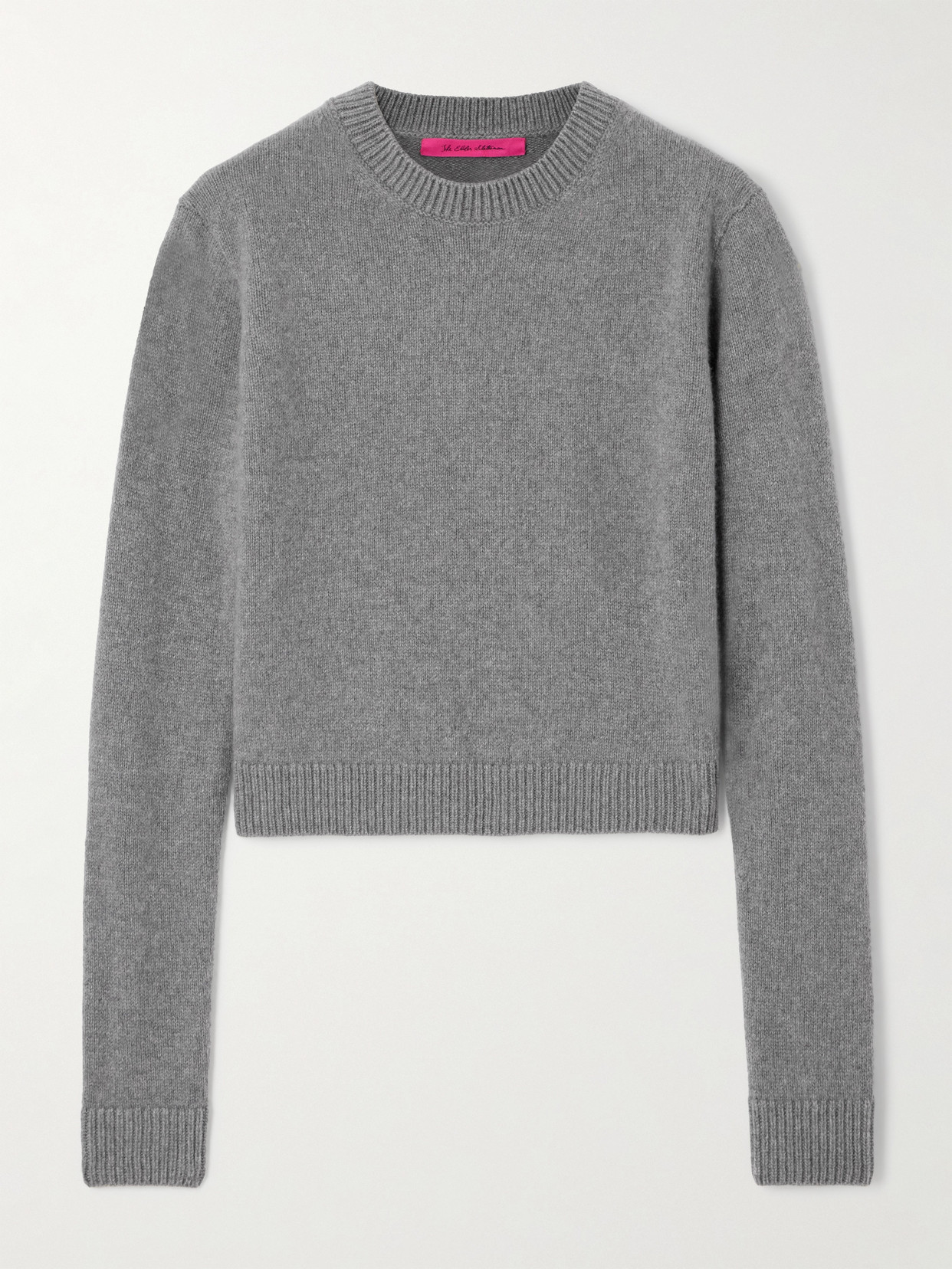The Elder Statesman - Cropped Cashmere Sweater - Gray