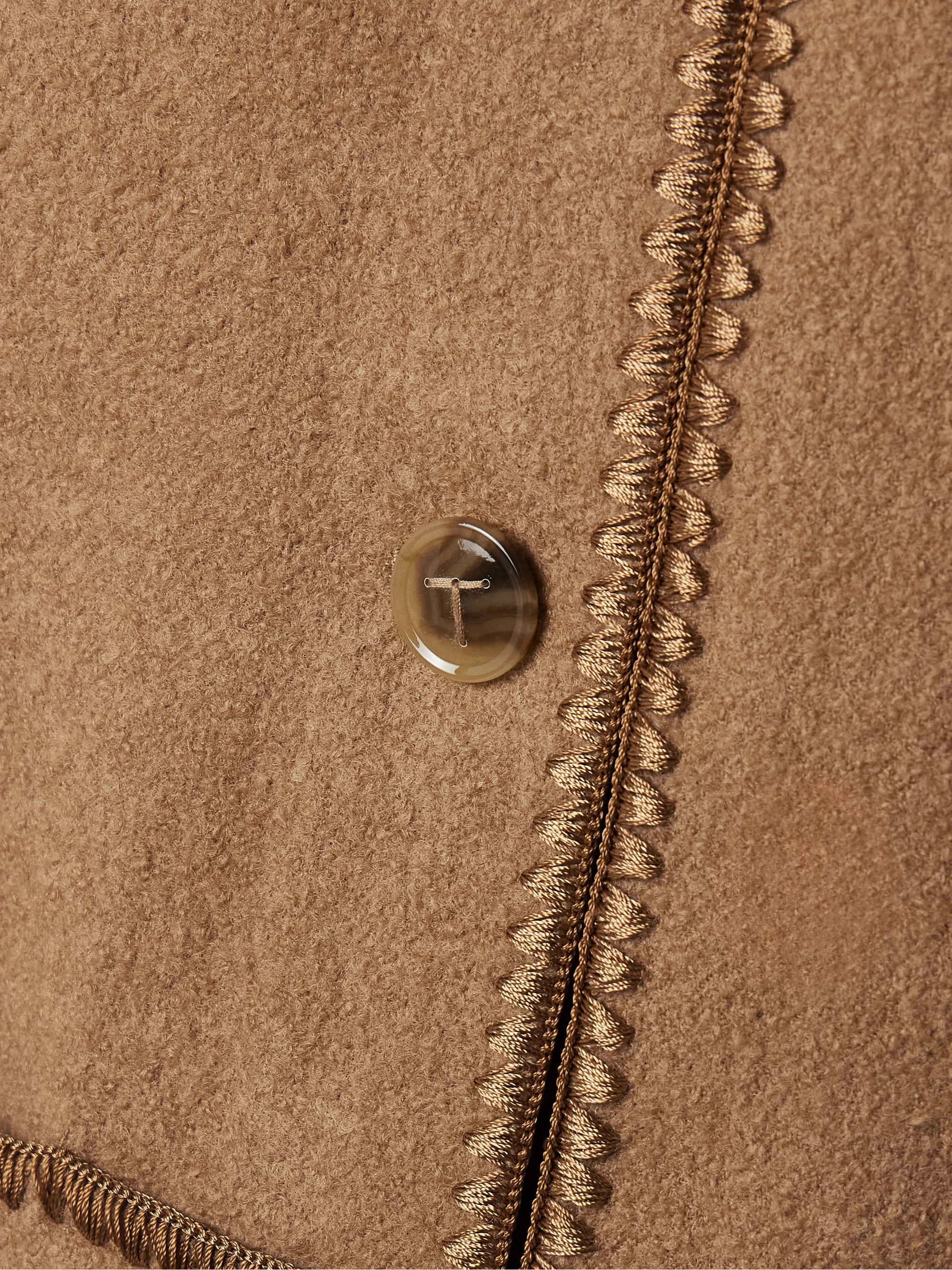 TOTEME Draped fringed wool-blend bouclé coat