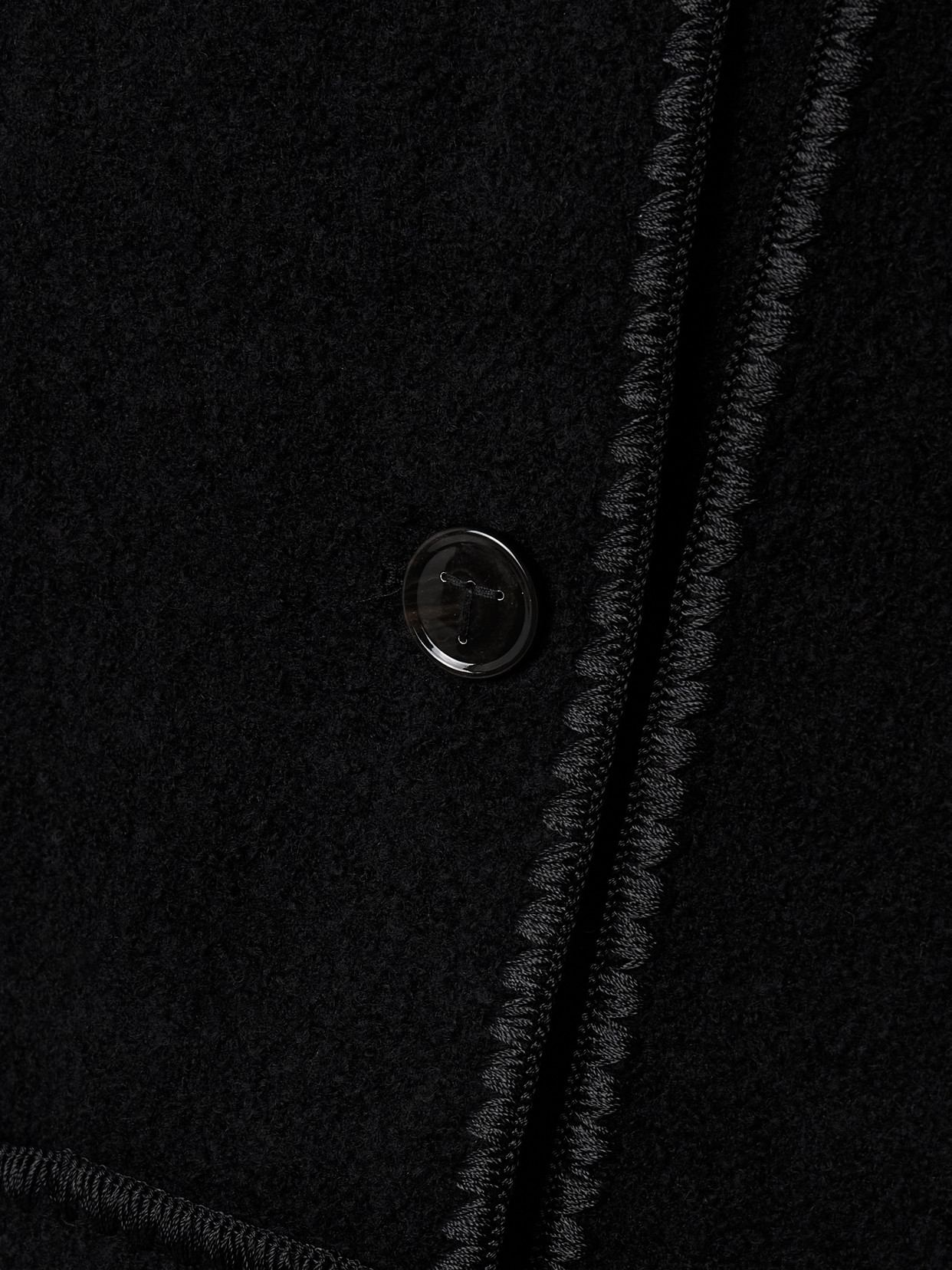 Draped Fringed Wool-Blend Bouclé Coat