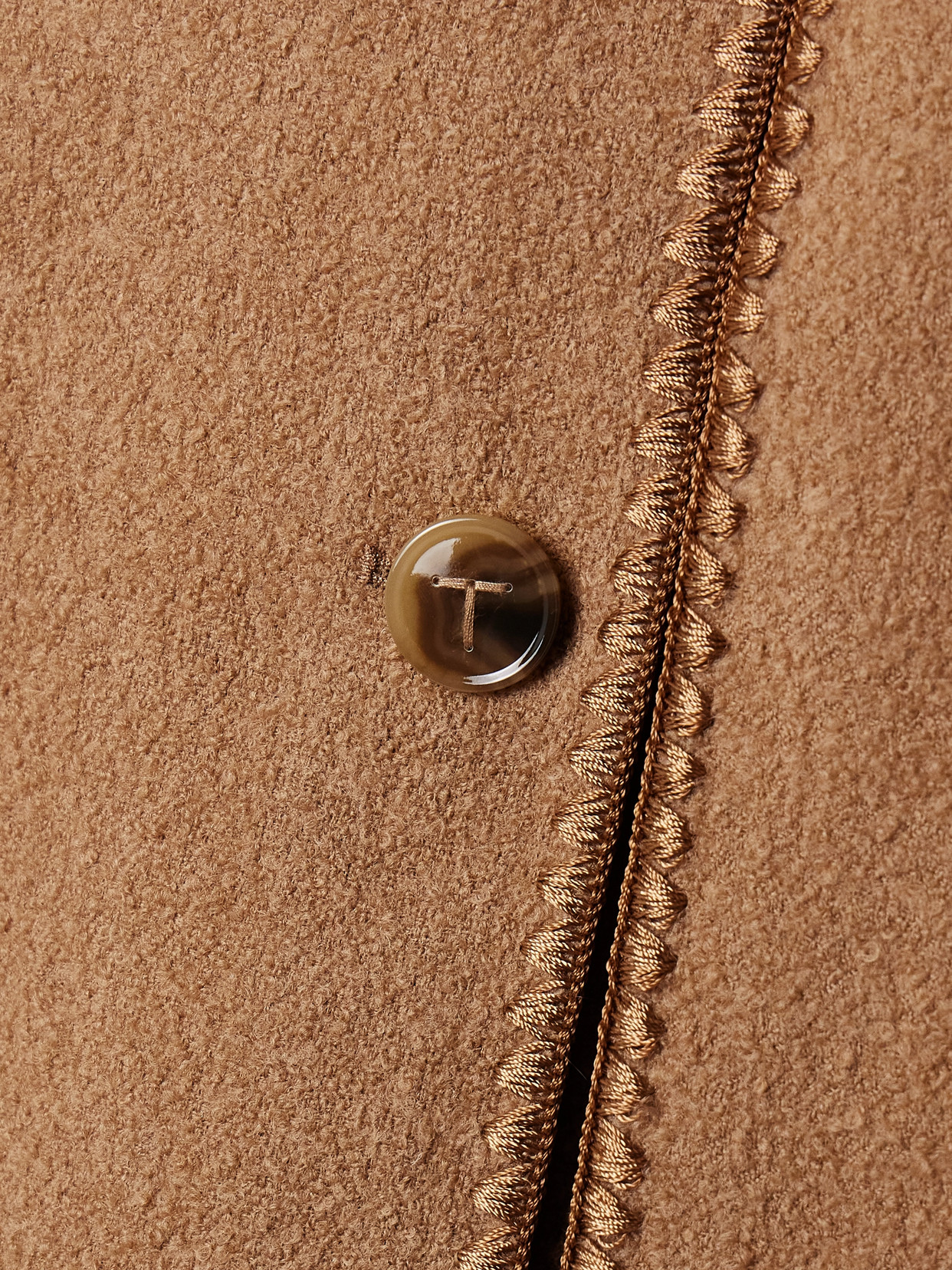 Draped Fringed Wool-Blend Bouclé Jacket