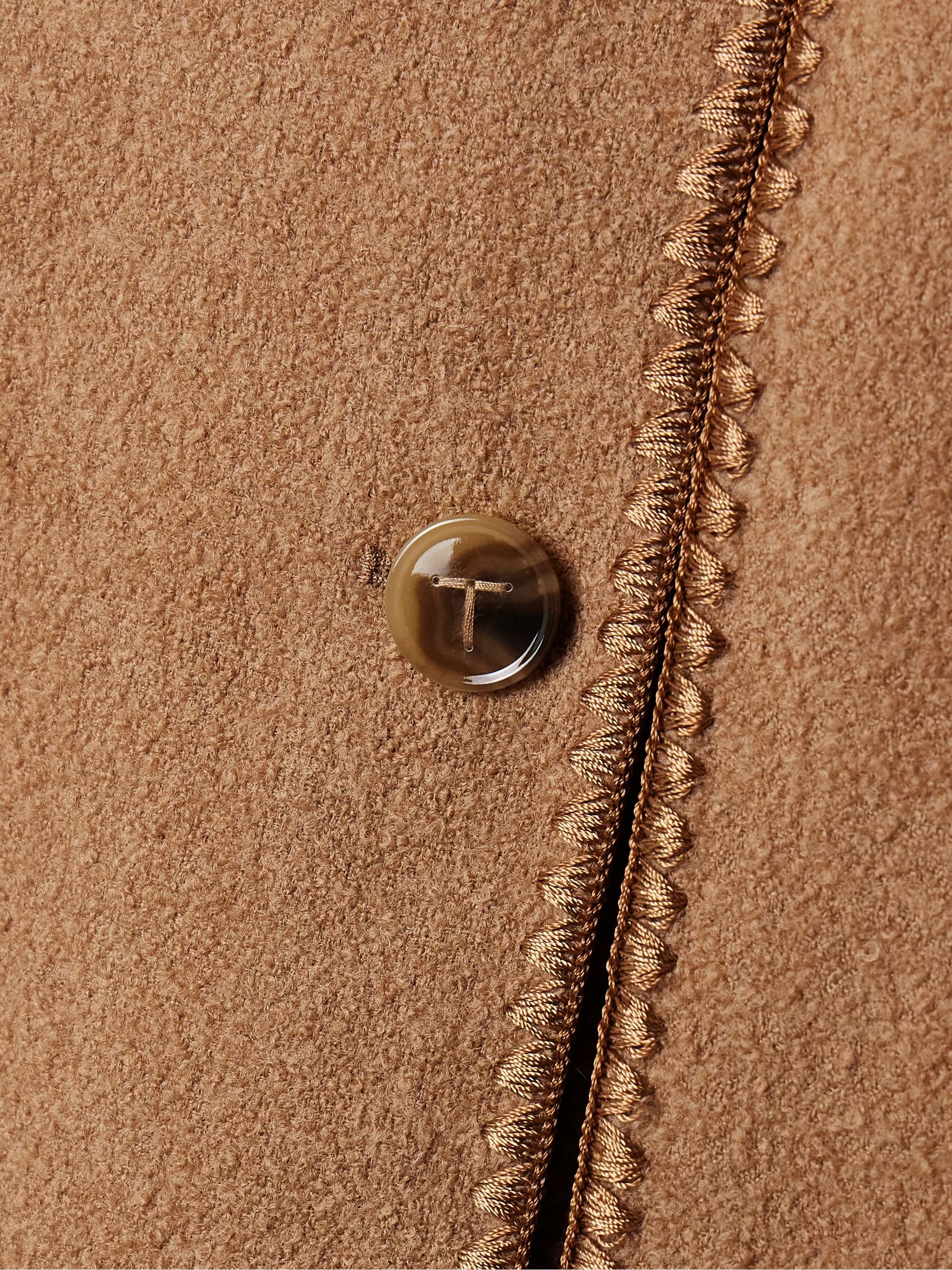 TOTEME Draped fringed wool-blend jacket