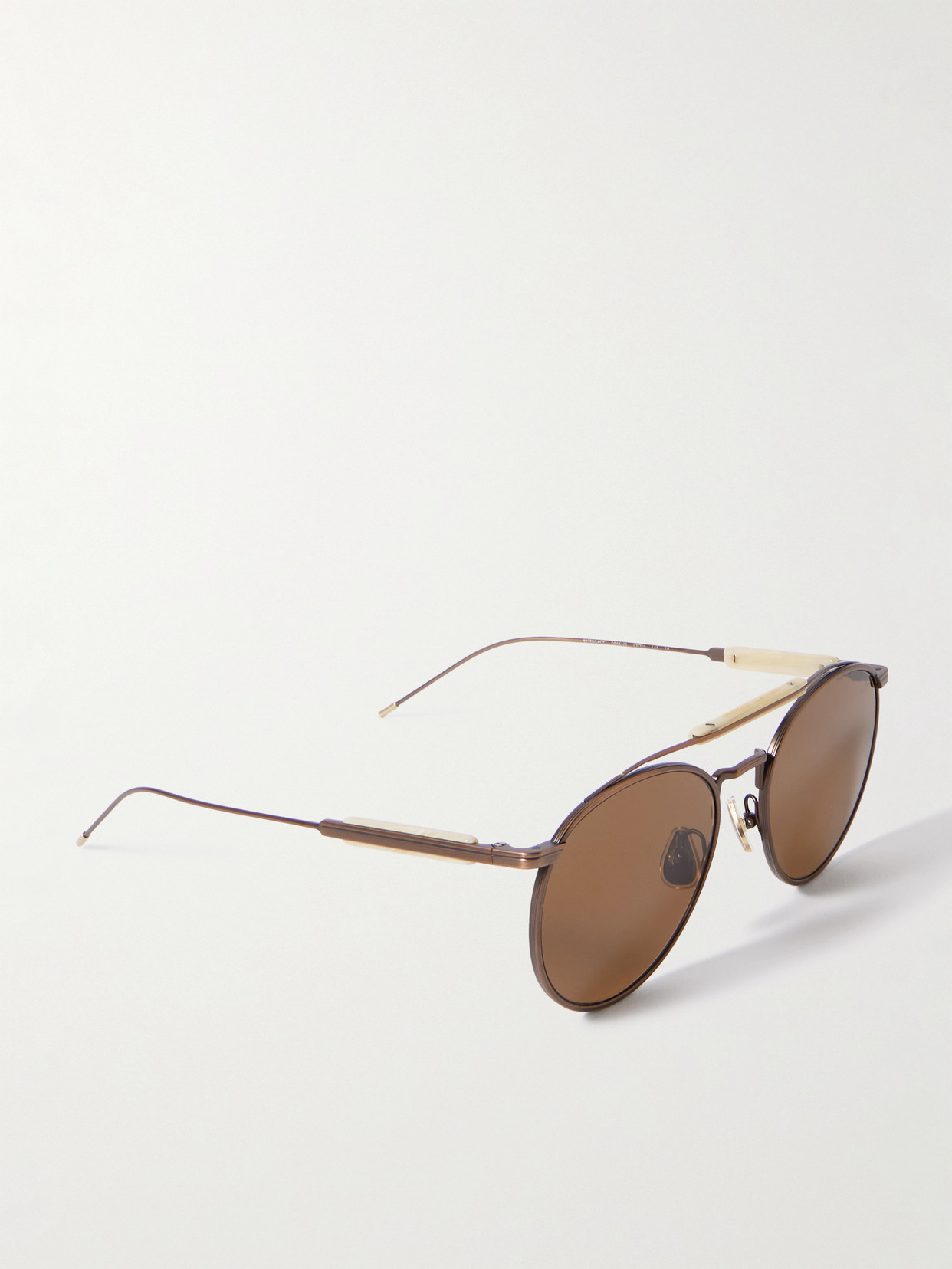 Brunello Cucinelli Aviator-style Metal And Acetate Sunglasses