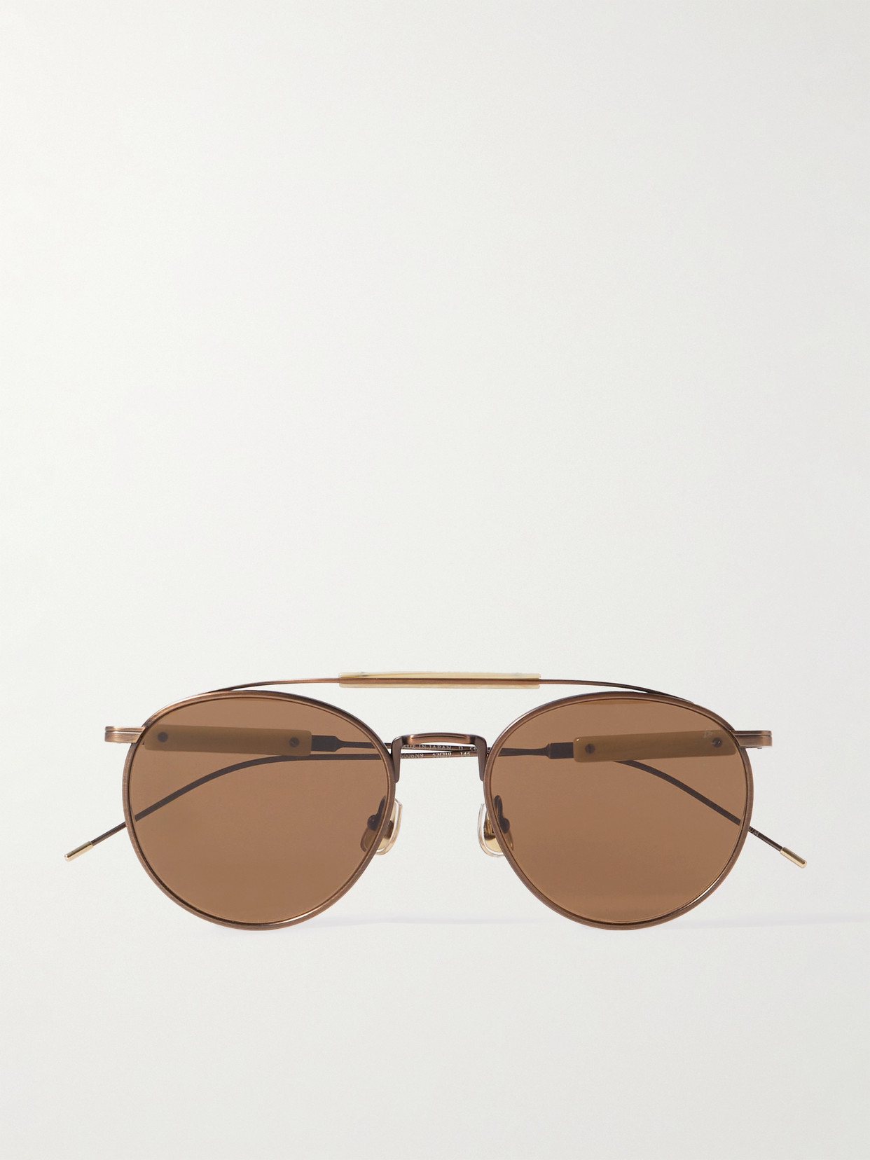 Brunello Cucinelli Aviator-style Metal And Acetate Sunglasses