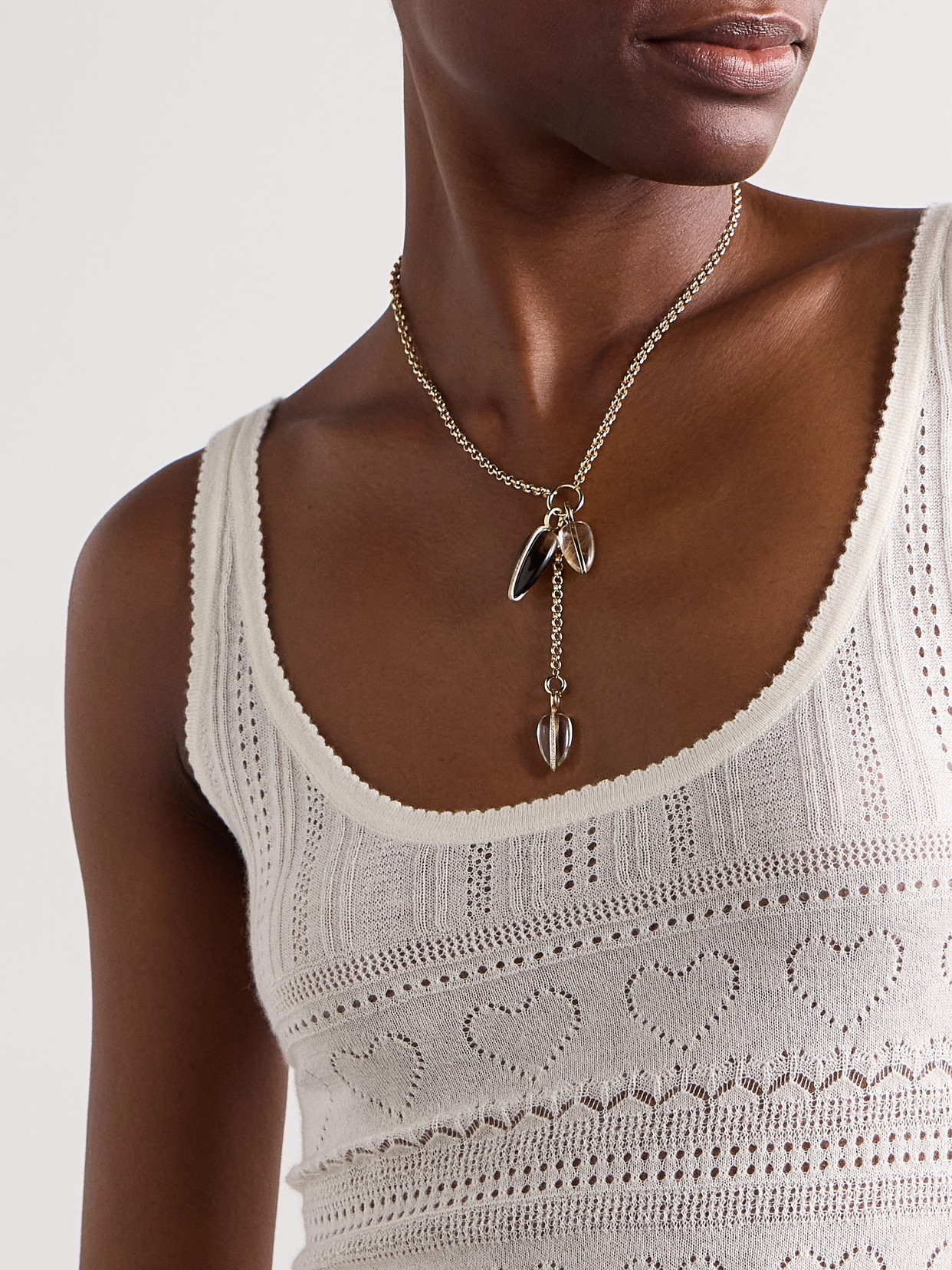 By Pariah Kalahari Collector 14-karat Recycled Gold Multi-stone Necklace In Gold