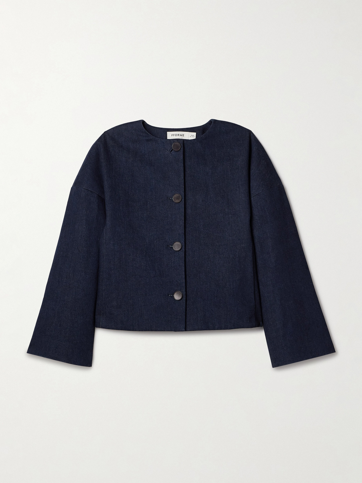 FFORME - Dev Cropped Organic Cotton-blend Jacket - Blue