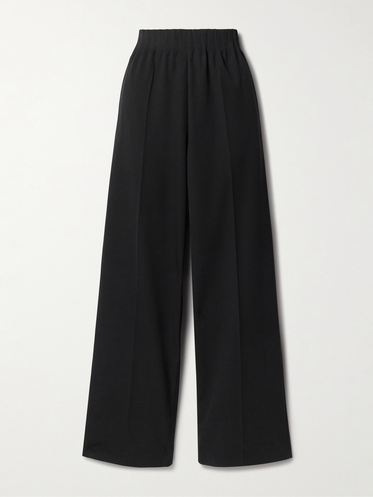 FFORME MAUD COTTON AND WOOL-BLEND TWILL WIDE-LEG PANTS