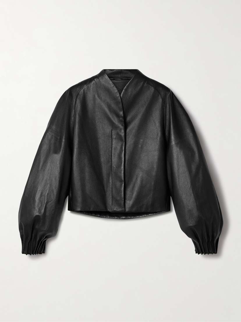 FFORME Aram Pleated Leather Jacket
