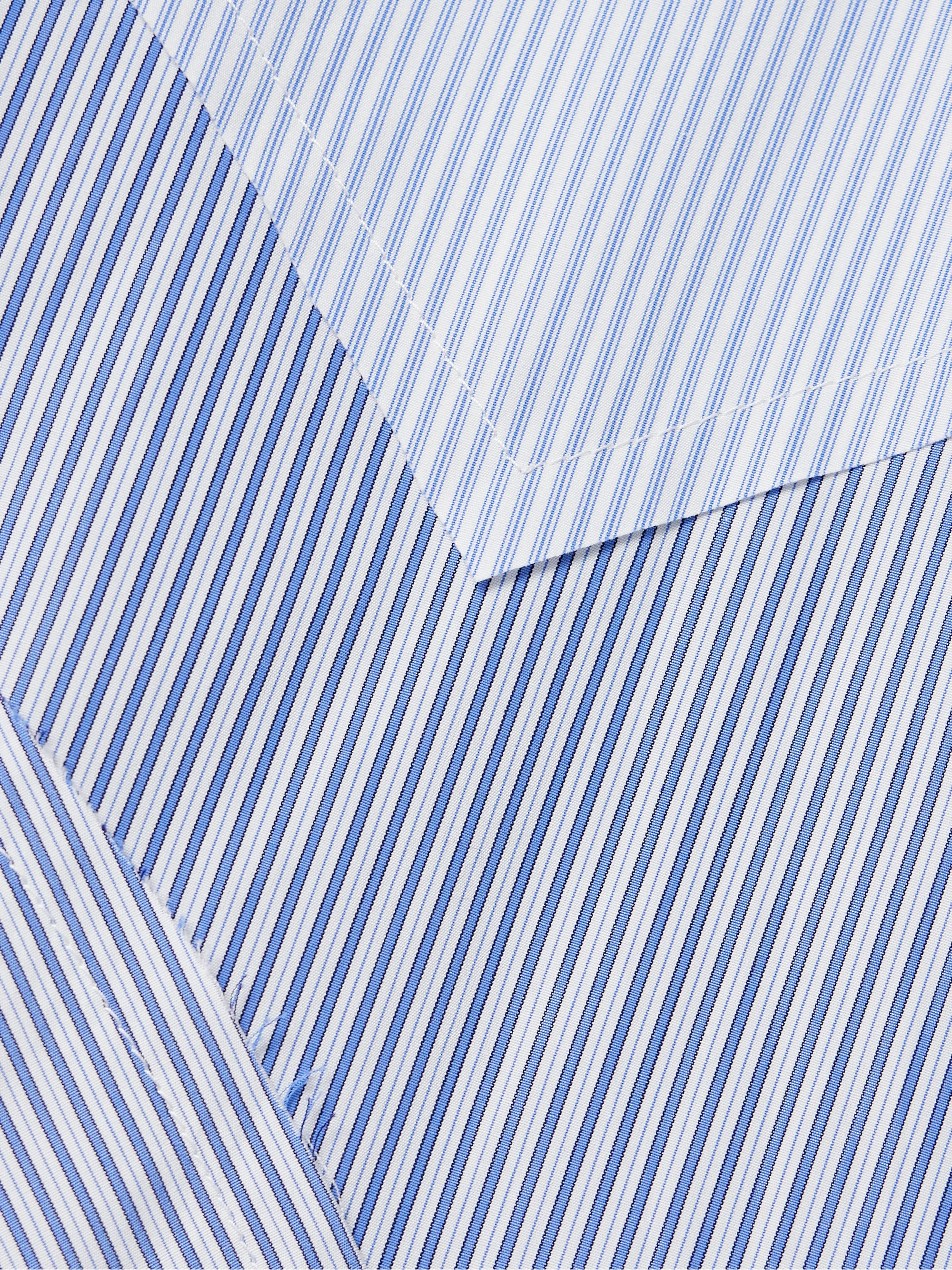 Maison Margiela Paneled striped cotton-poplin shirt thumbnail