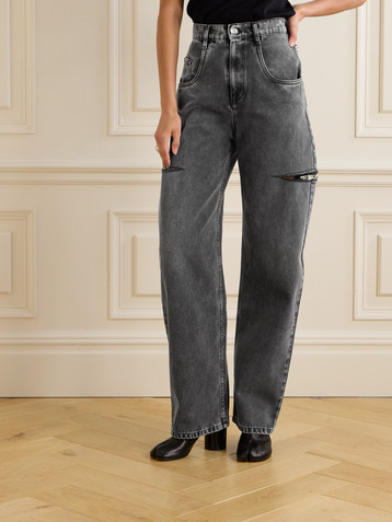 Maison Margiela Cutout high-rise wide-leg jeans