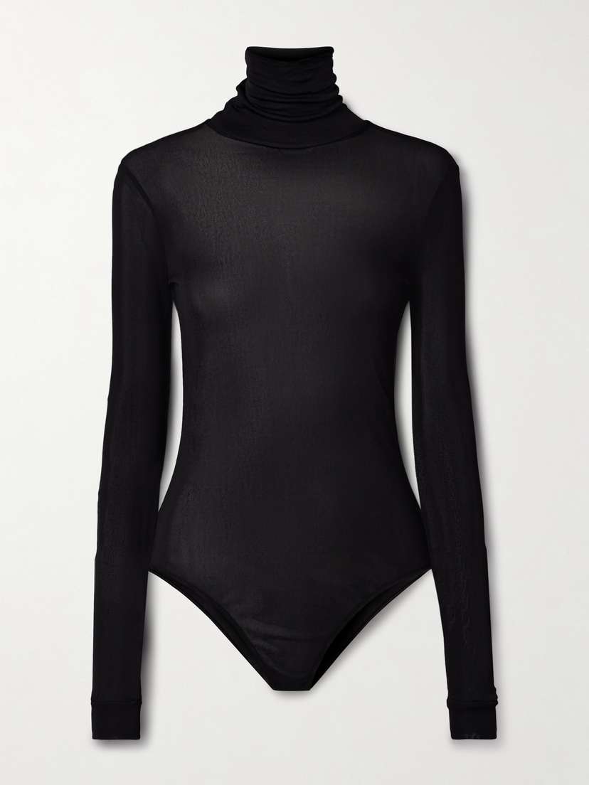 Maison Margiela Stretch-jersey Turtleneck Thong Bodysuit