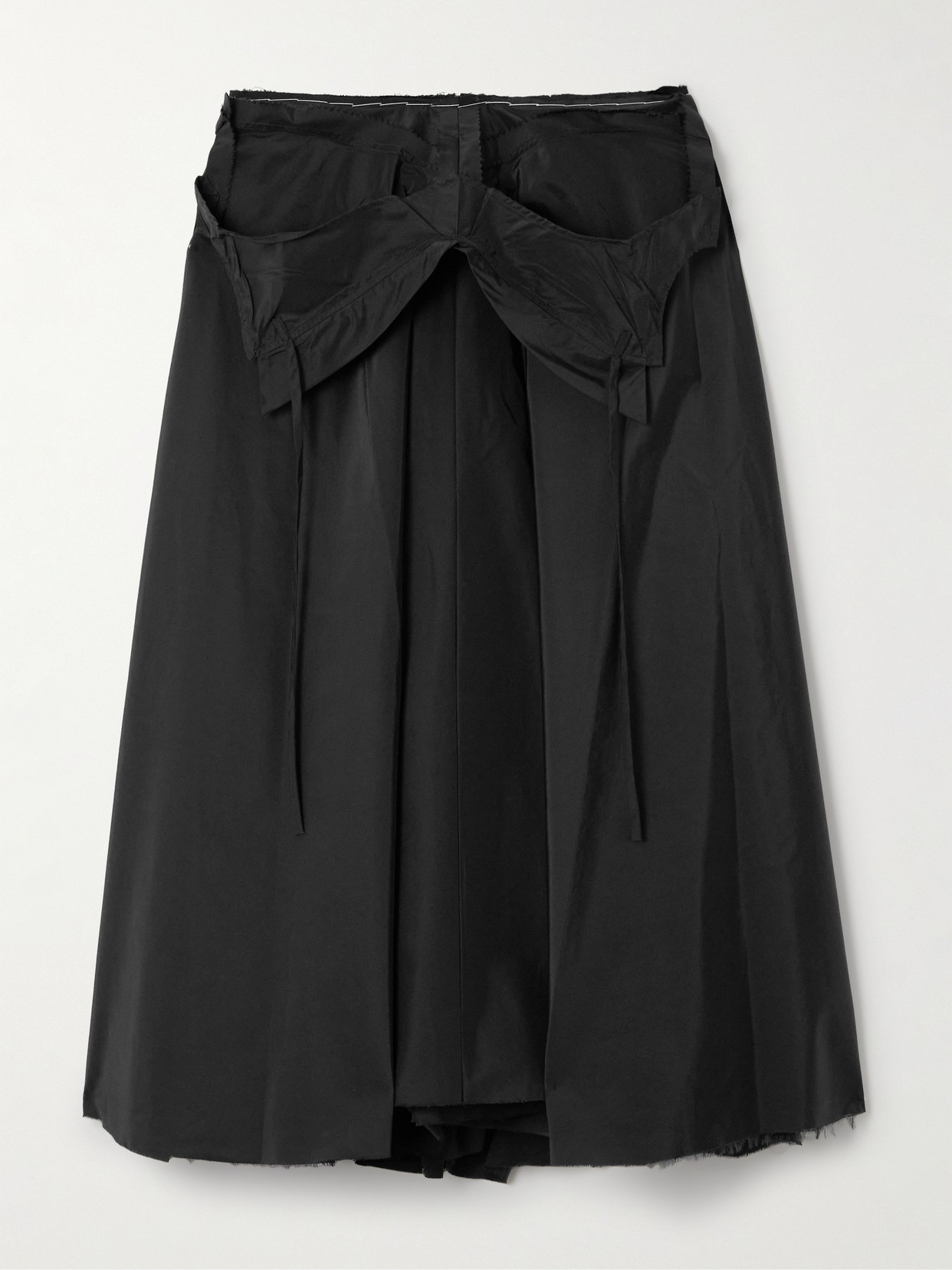 Maison Margiela - Pleated Taffeta Midi Skirt - Black