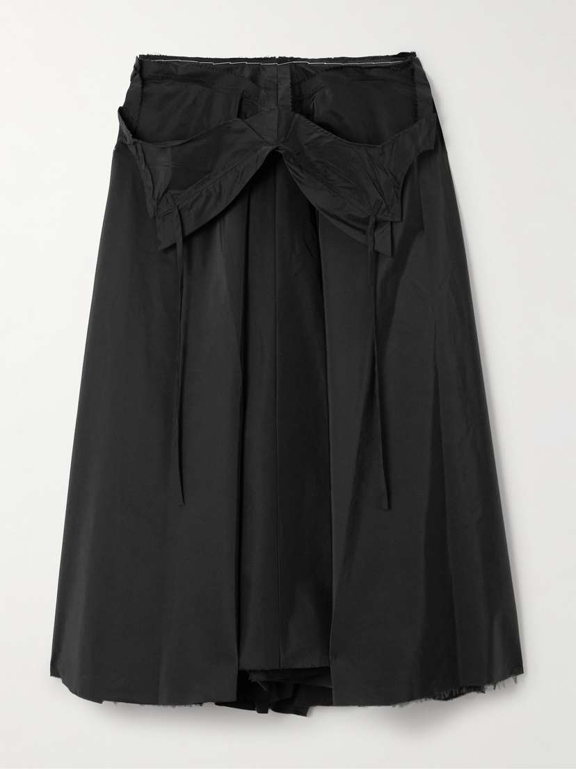 Maison Margiela Pleated Taffeta Midi Skirt