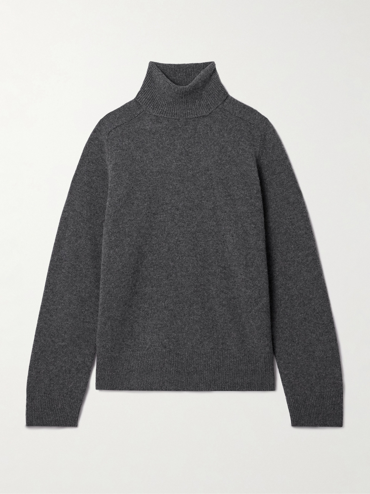 Maison Margiela Grey Stitching Wool Turtleneck Sweater In Gray