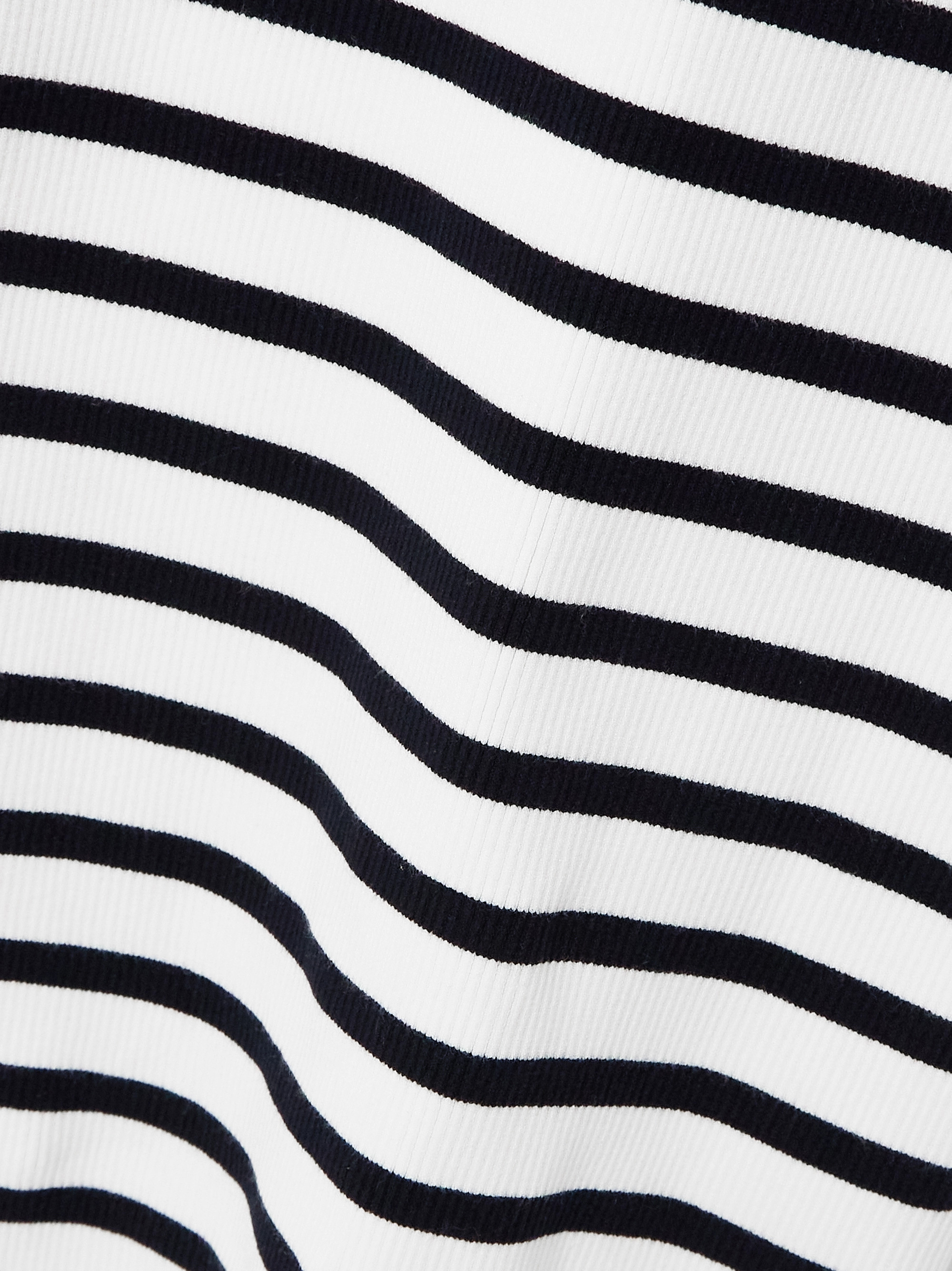 Jean Paul Gaultier - Striped cutout mesh-trimmed ribbed-knit maxi