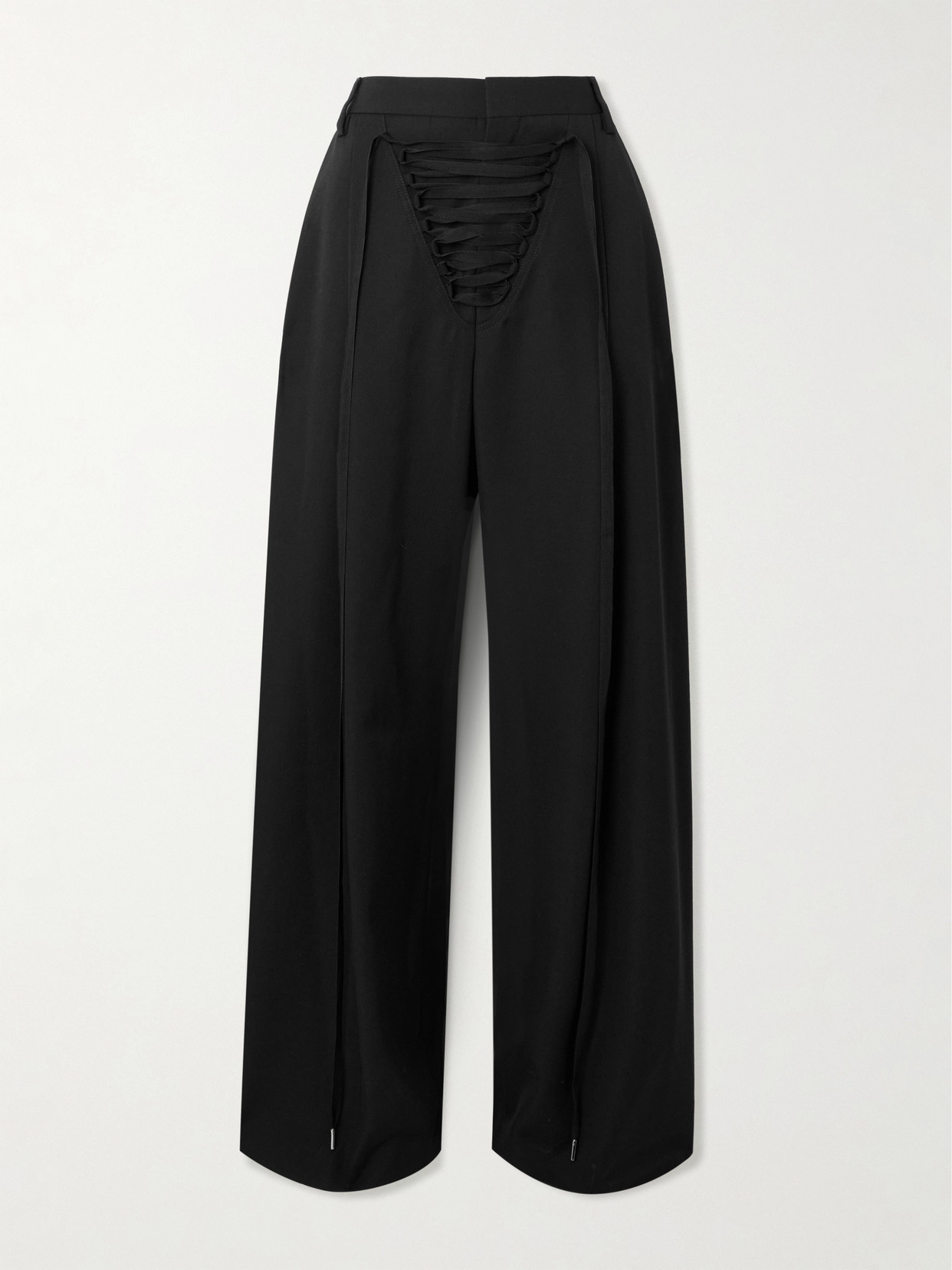 Jean Paul Gaultier - Wool Wide-leg Pants - Black
