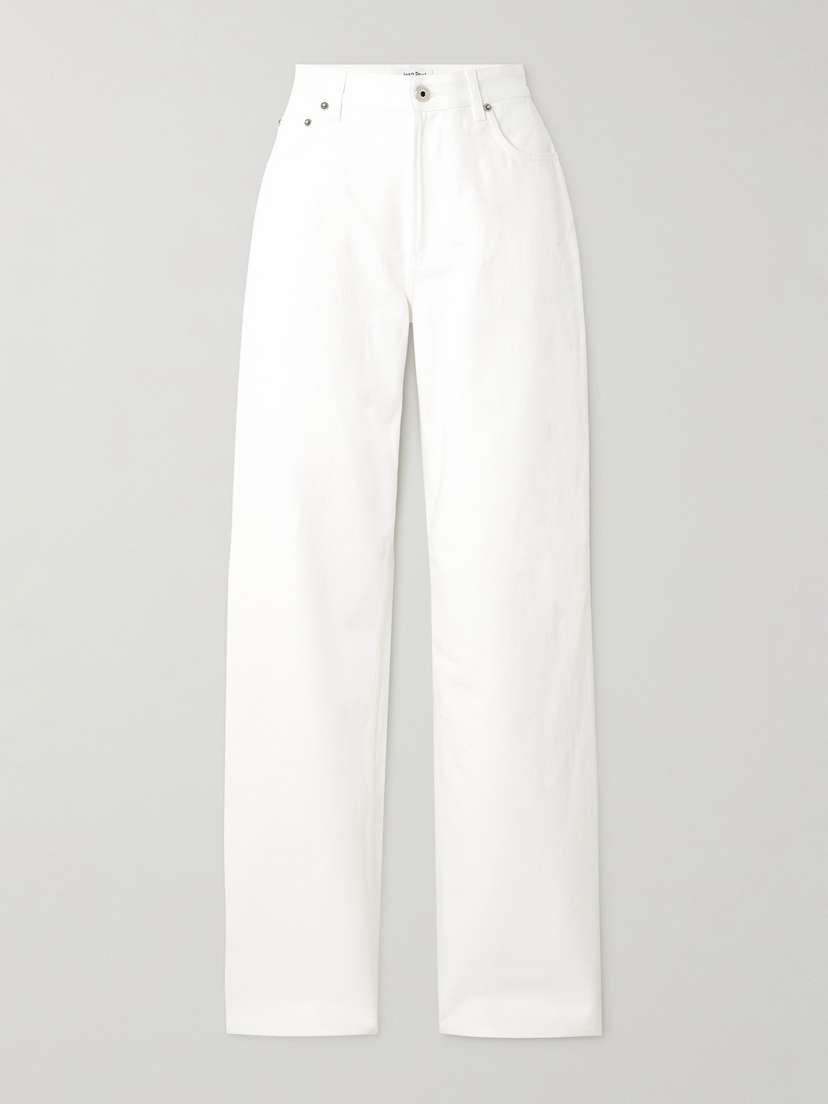 Jean Paul Gaultier Striped High-rise Wide-leg Jeans
