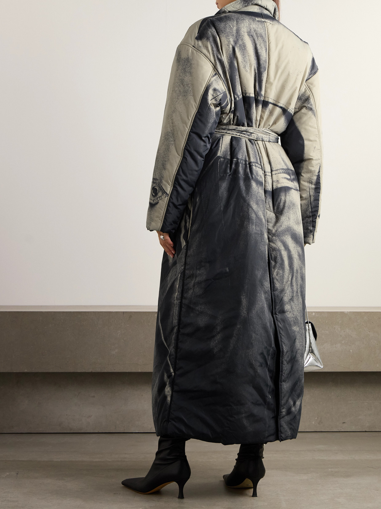 Jean Paul Gaultier Trench Trompe Loeil Belted Oversized Trench Coat In Multi