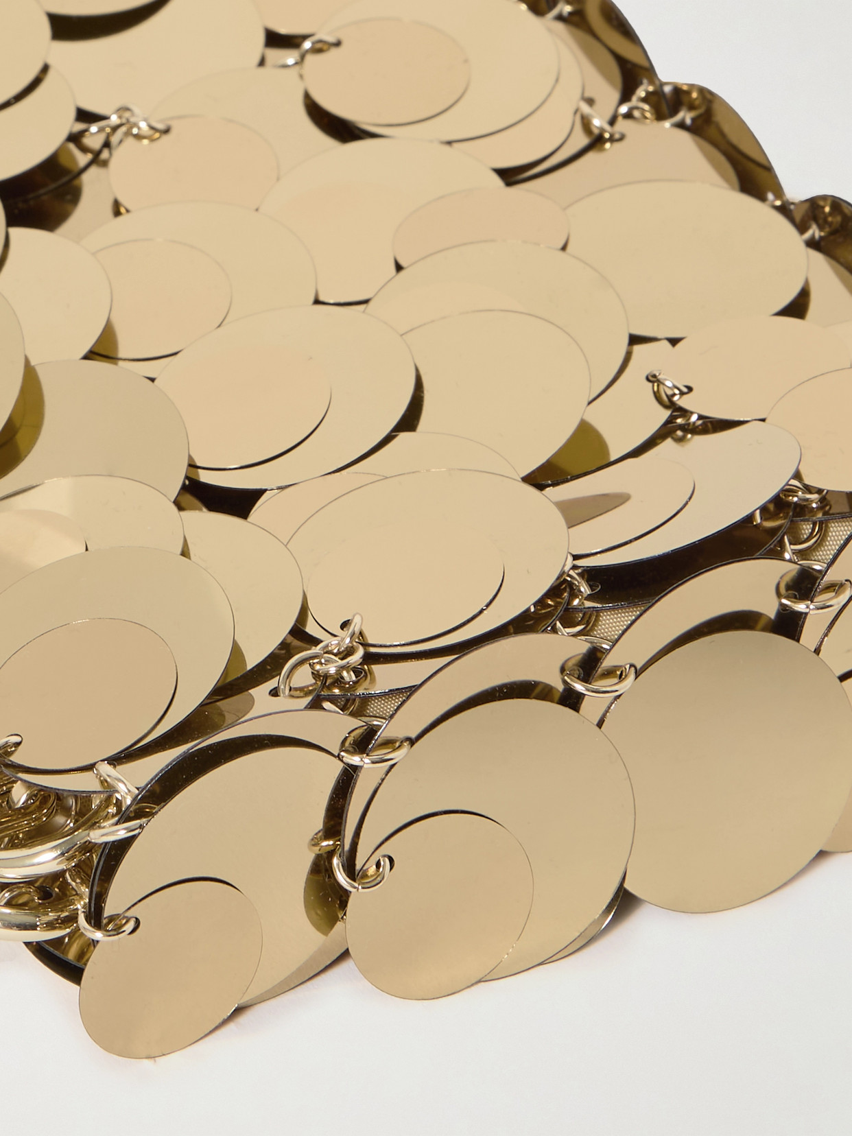 Rabanne Sparkle Discs Bag In Gold