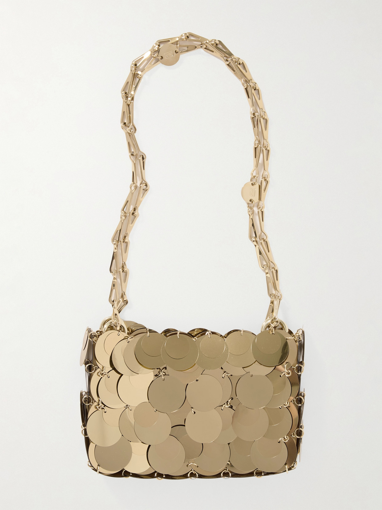 Rabanne Sparkle Discs Bag In Gold