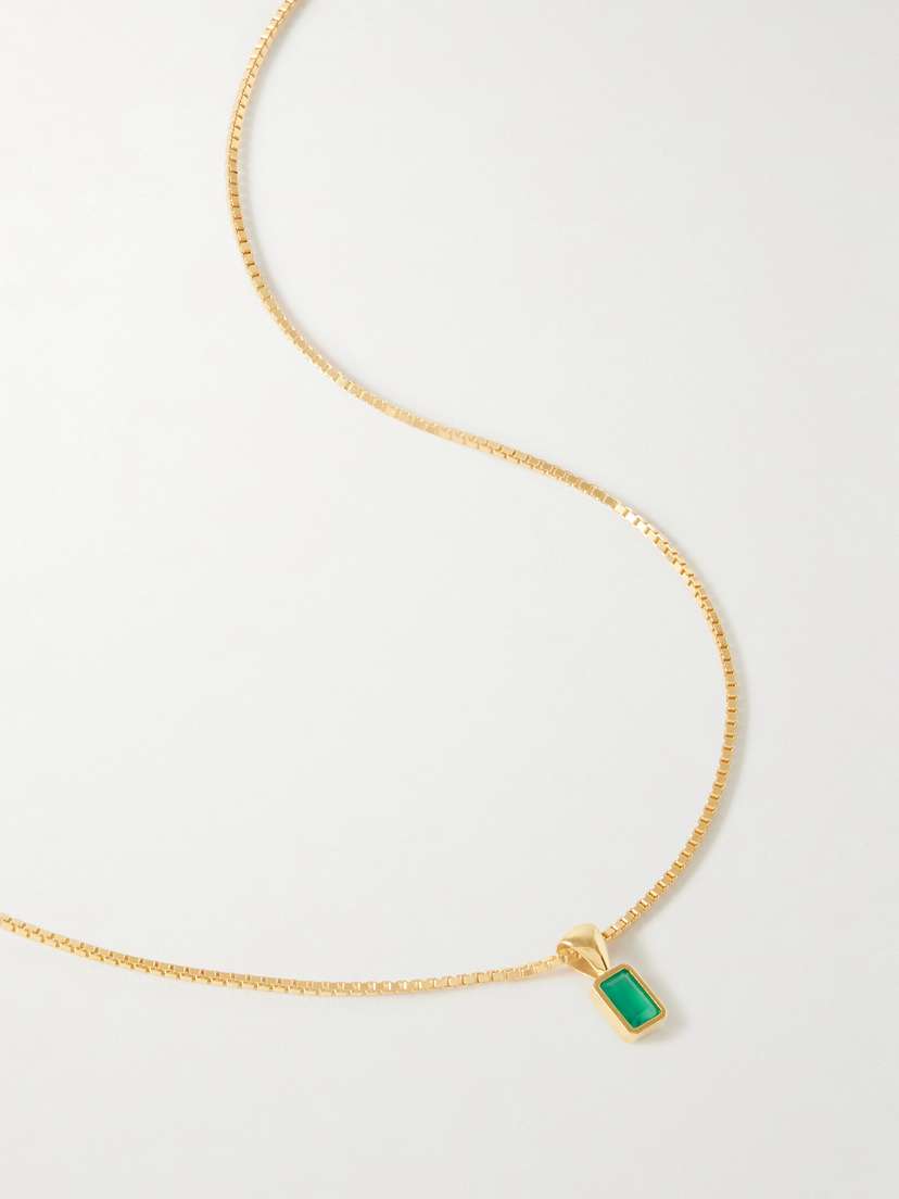 Loren Stewart Vermeil Onyx Necklace