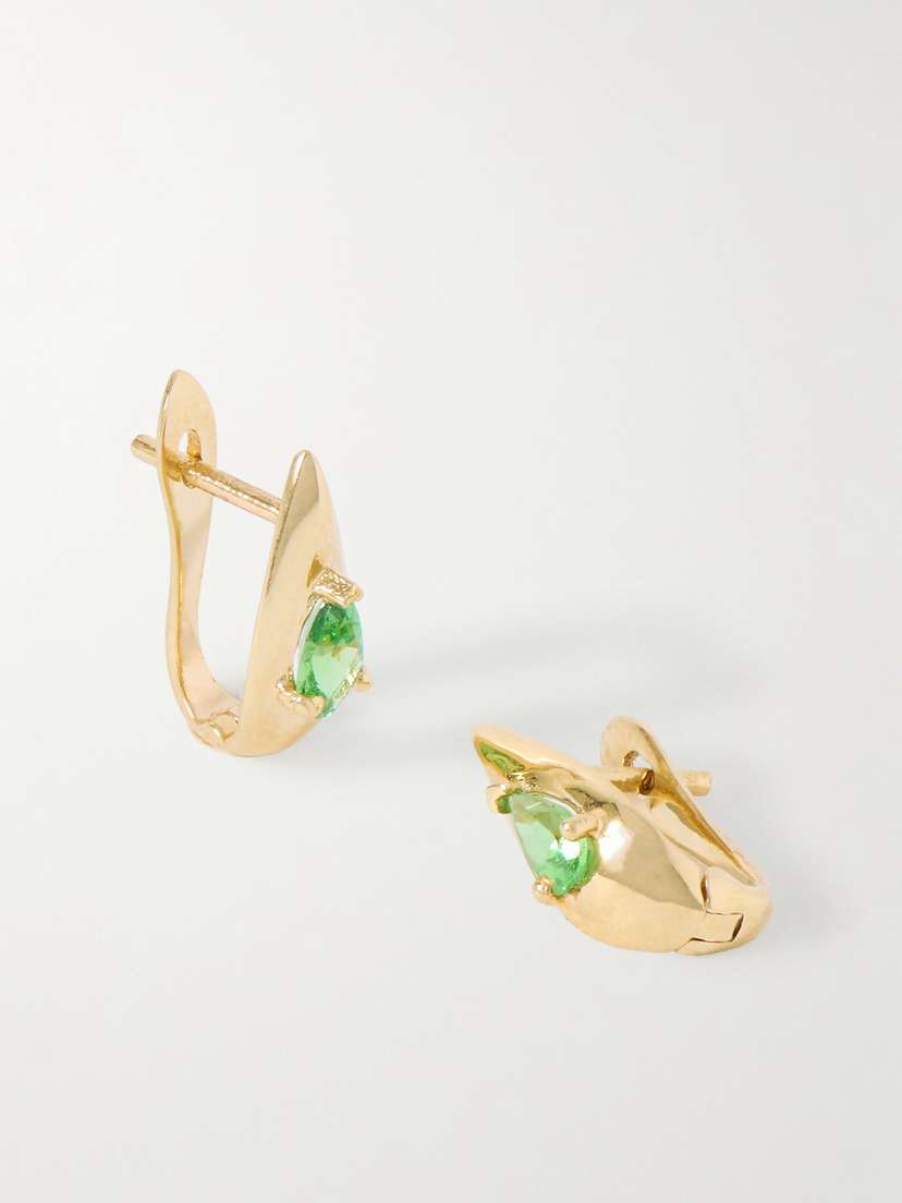 Loren Stewart Serpent Gold Tsavorite Earrings