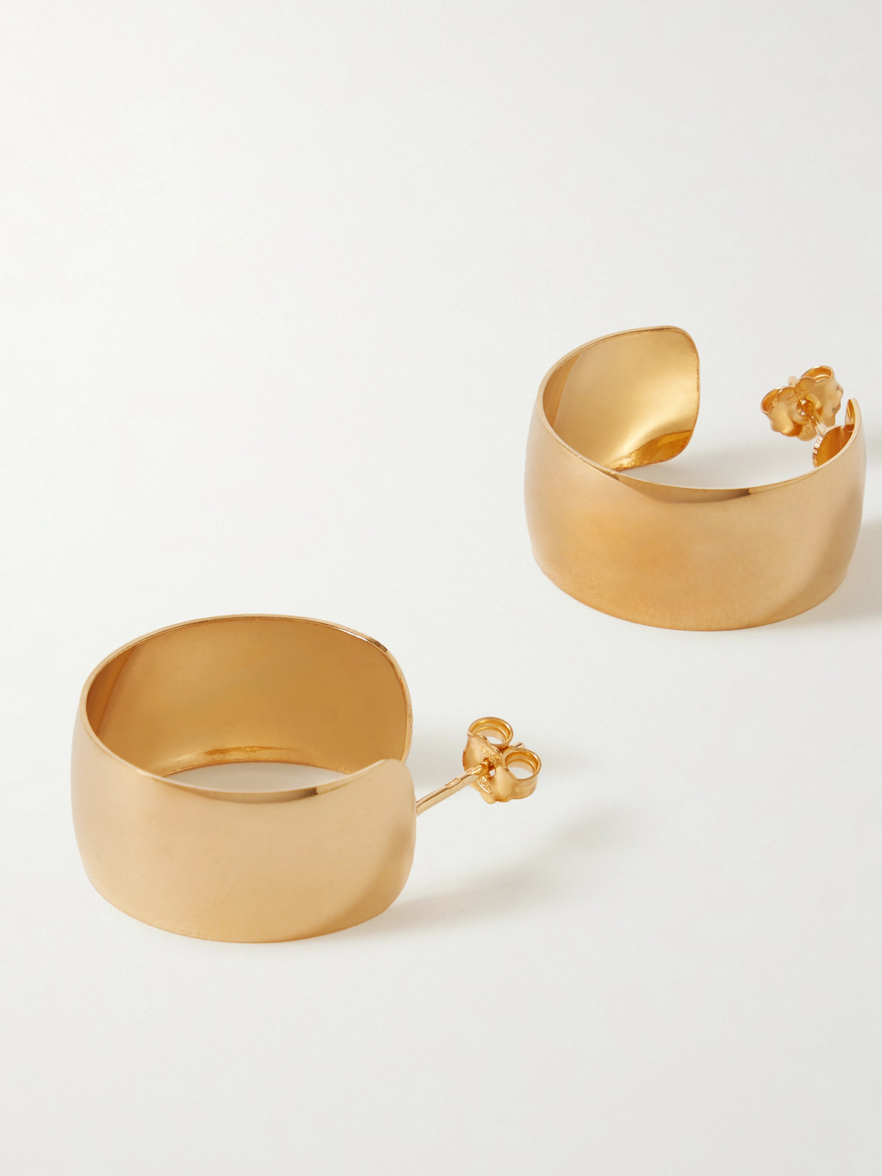 Loren Stewart Midi Dome Gold Vermeil Hoop Earrings In Gold