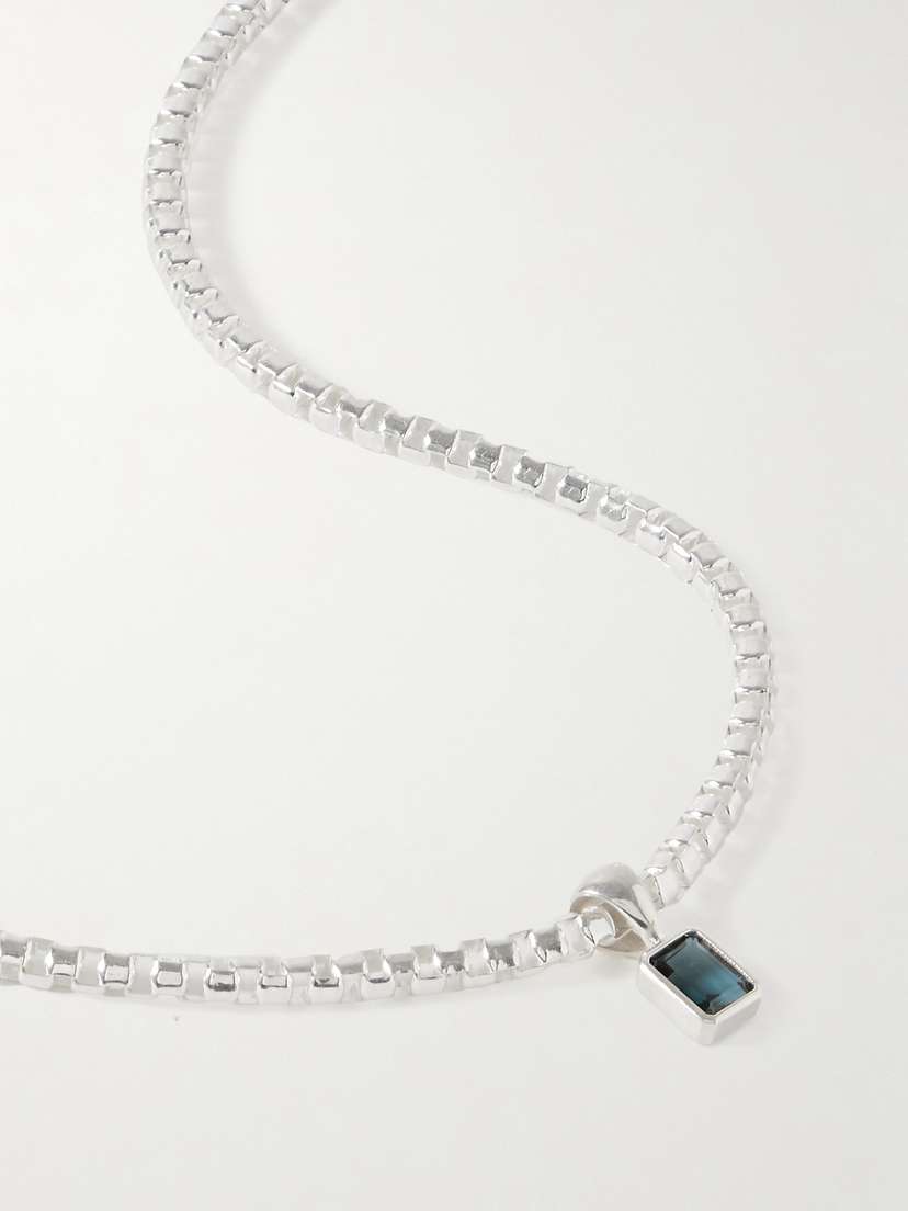 Loren Stewart Sterling Silver Sapphire Necklace