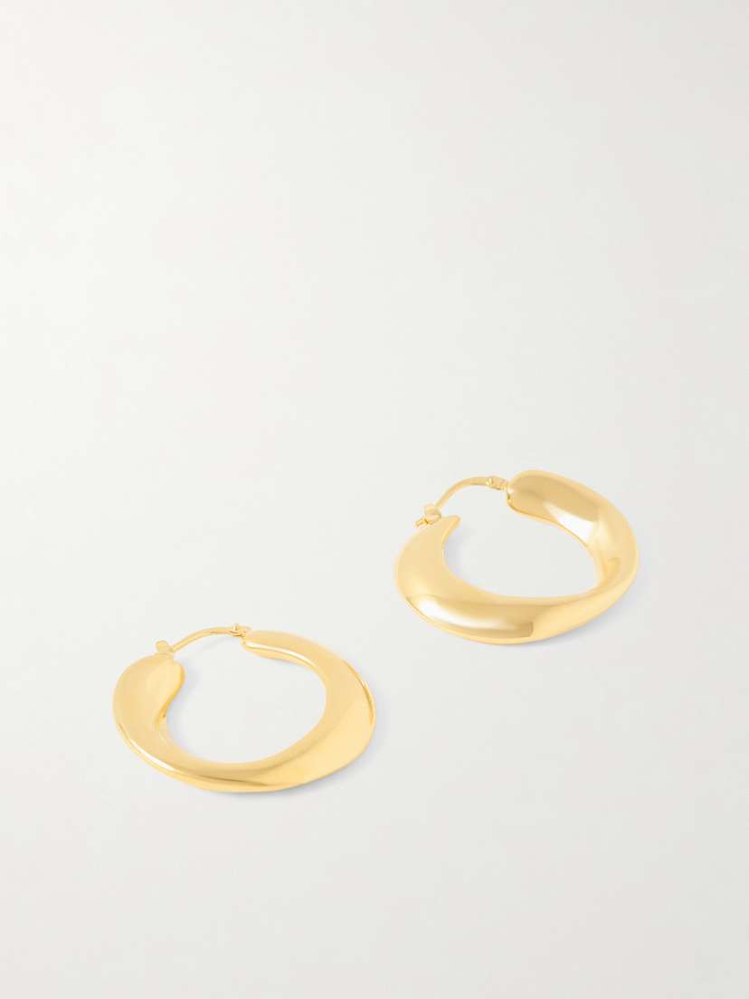 Loren Stewart Pli Gold Vermeil Hoop Earrings