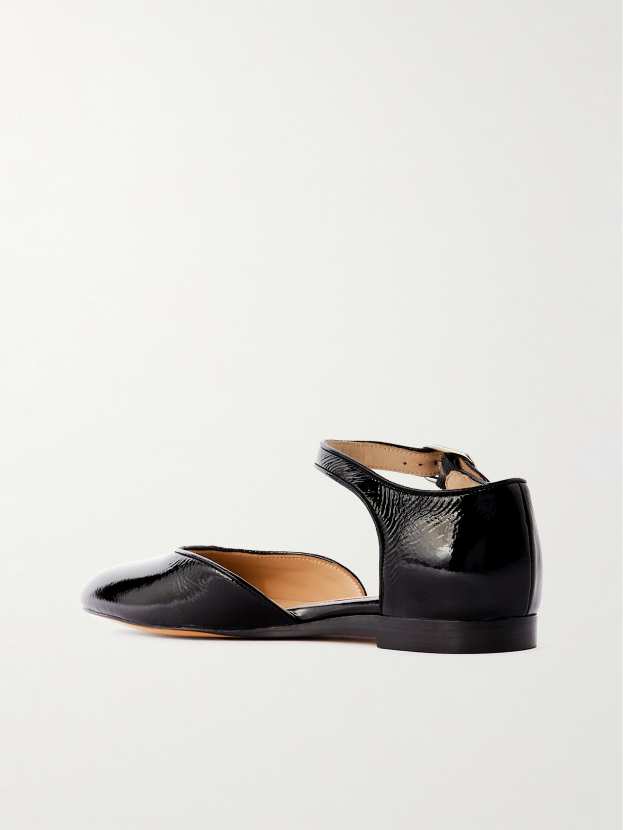 Le Monde Beryl Patent-leather Mary Jane Ballet Flats In Black