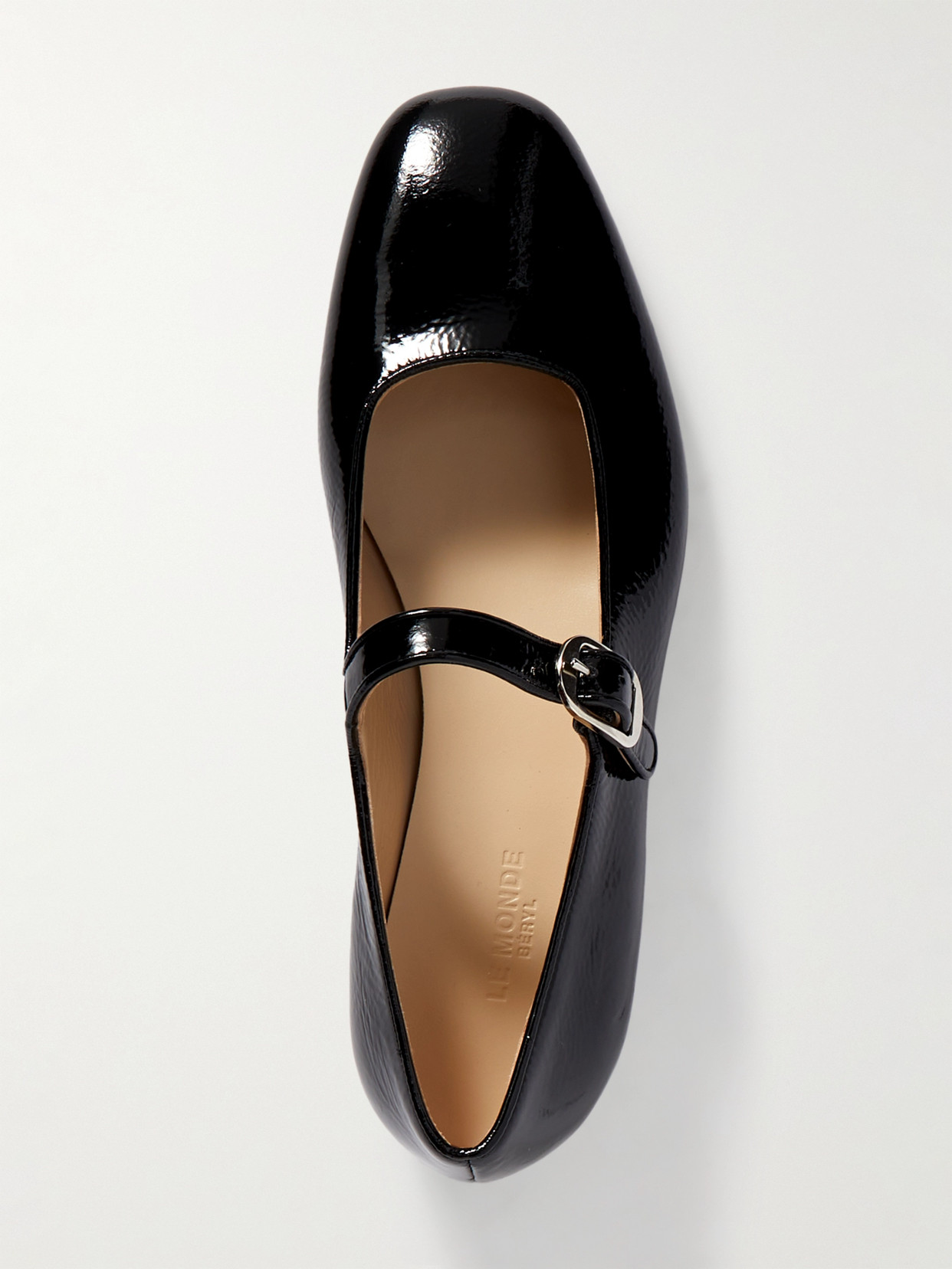 Le Monde Beryl Patent-leather Mary Jane Ballet Flats In Black