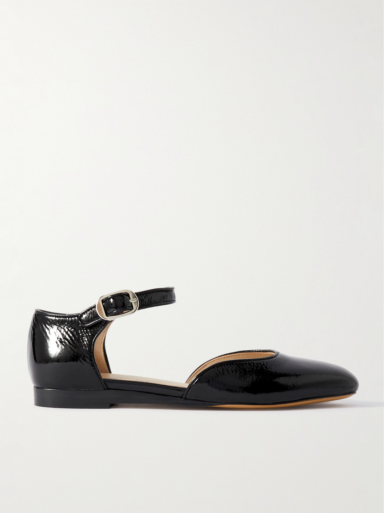 Le Monde Beryl Patent-leather Mary Jane Ballet Flats In Black