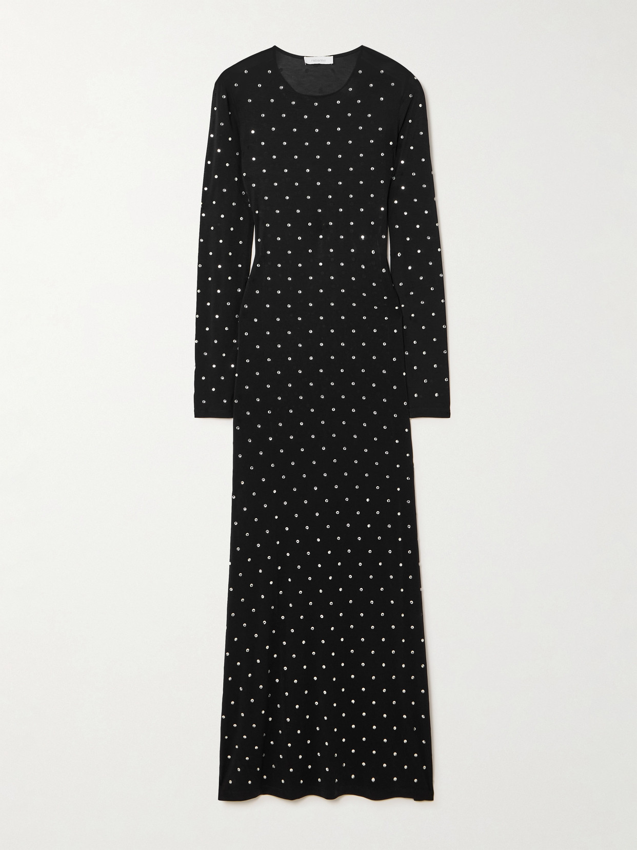 Rabanne Beaded Robe Dress Black In Black