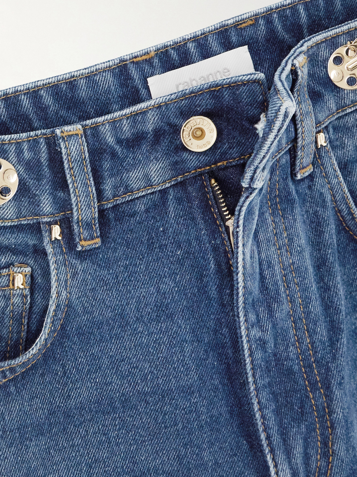 Rabanne Blue Embellished Jeans In Blue