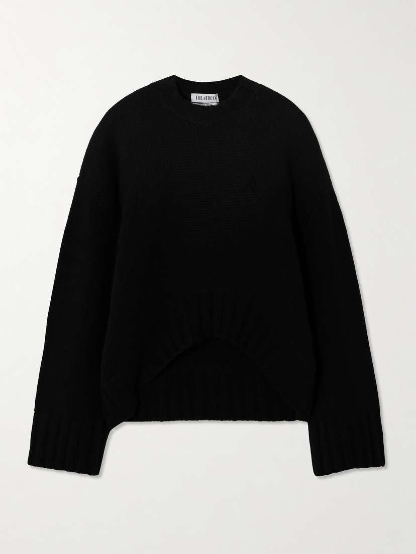 The Attico Asymmetric Wool And Cashmere-blend Sweater
