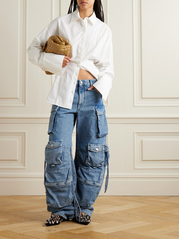THE ATTICO Fern low-rise wide-leg cargo jeans