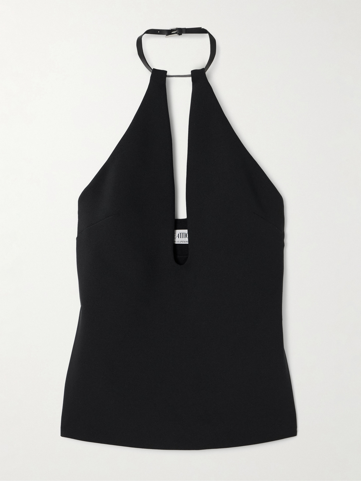 The Attico - Buckled Cady Halterneck Top - Black