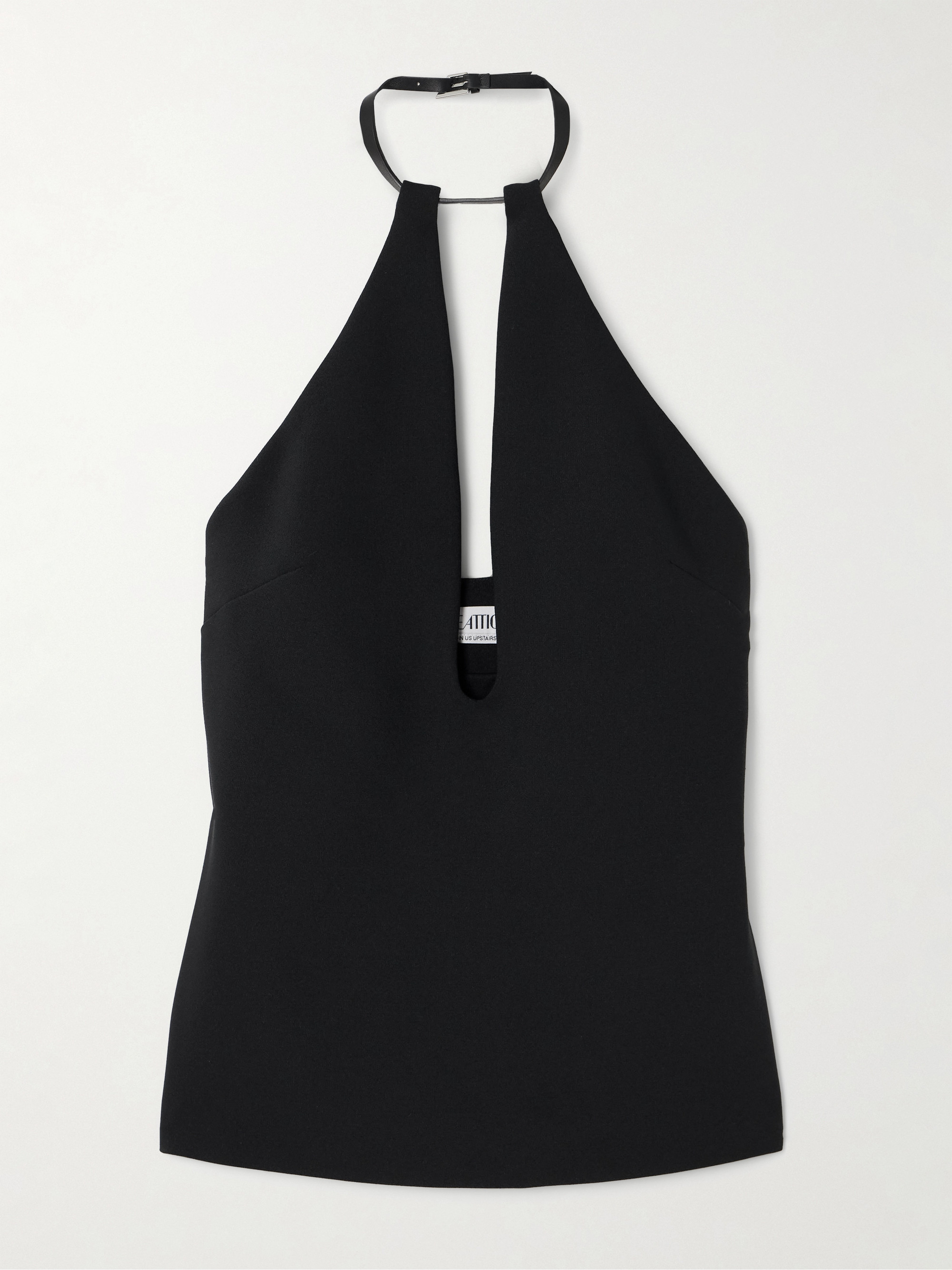 THE ATTICO Buckled cady halterneck top thumbnail